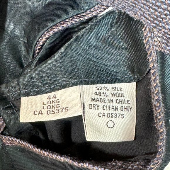 Pronto Uomo Men's 44 Long Brown Suit Silk & Wool Business Blazer Coat Jacket - Picture 14 of 16